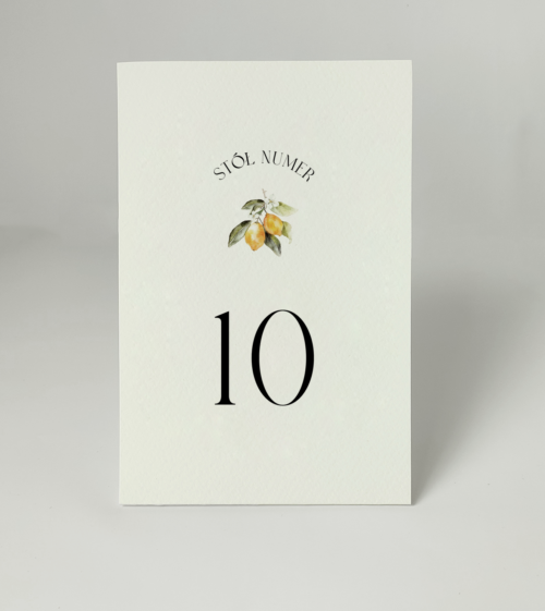 Numerki na stół - cytrynki, toscania.