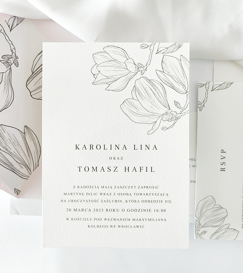 Zaproszenia ślubne – Magnolia