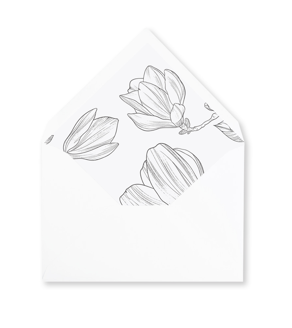 Koperta z wkładka - Magnolia | Proste | Minimalistyczne