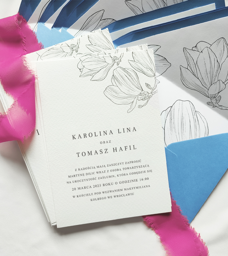 Zaproszenia ślubne – Magnolia