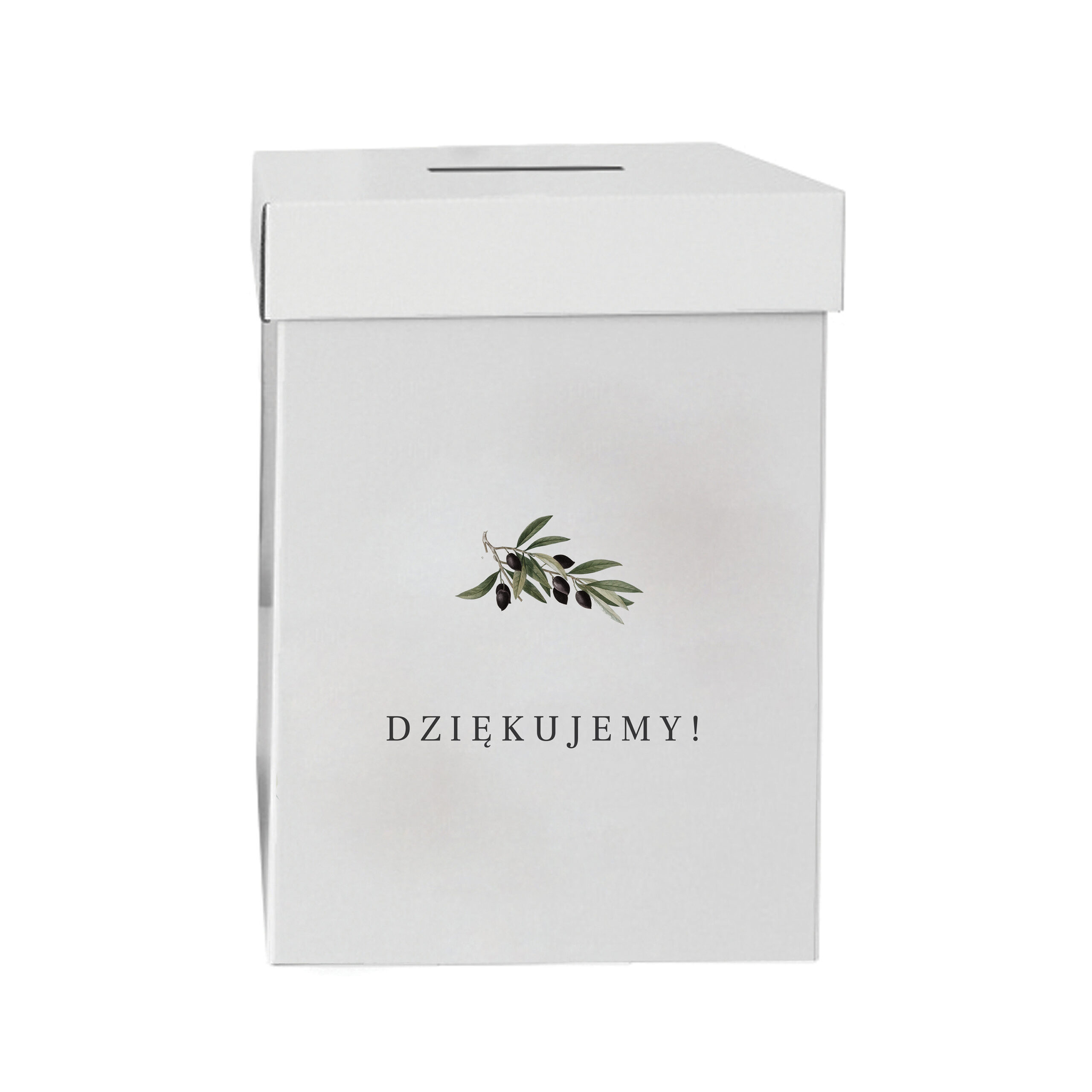 Pudełko na koperty - Rustykalne liście oliwne