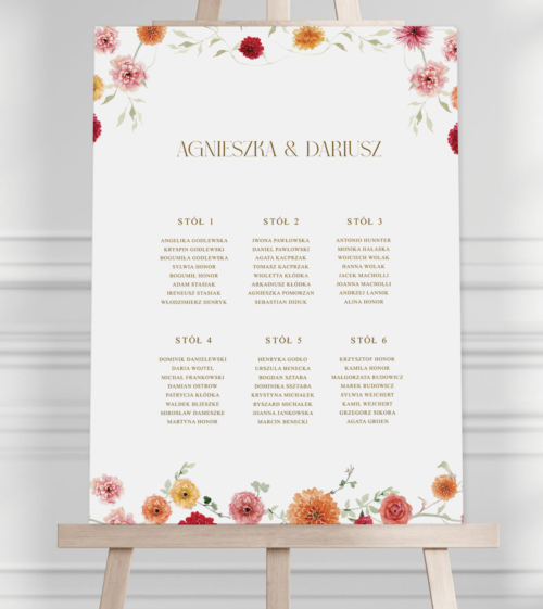 plan stołów żółty