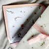 Pastelowa, różowa koperta, Pasel Pink B6 z wklejką w kwiaty.