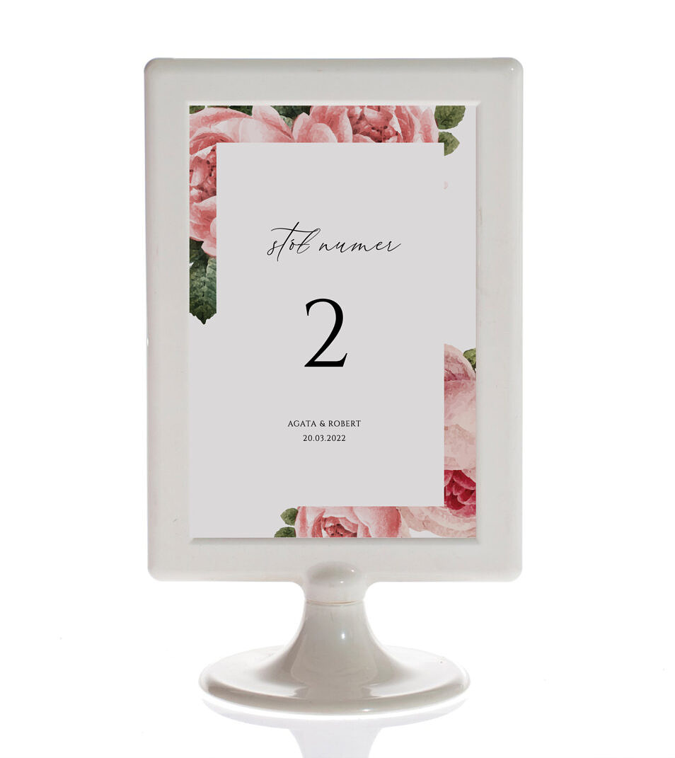 Numeracja stołów róże