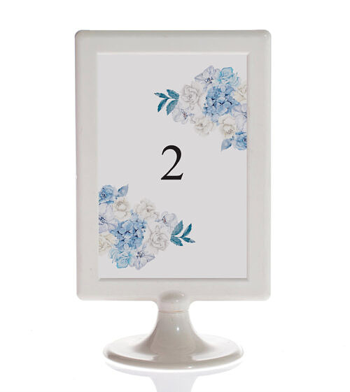 Numeracja stołu niebieska hortensja