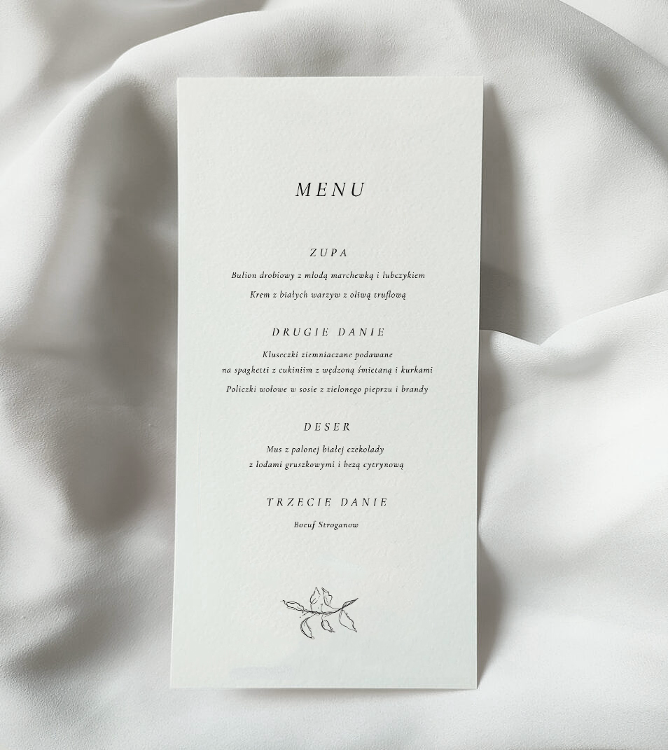 Menu - Listki | Boho-glam | Minimalistyczne