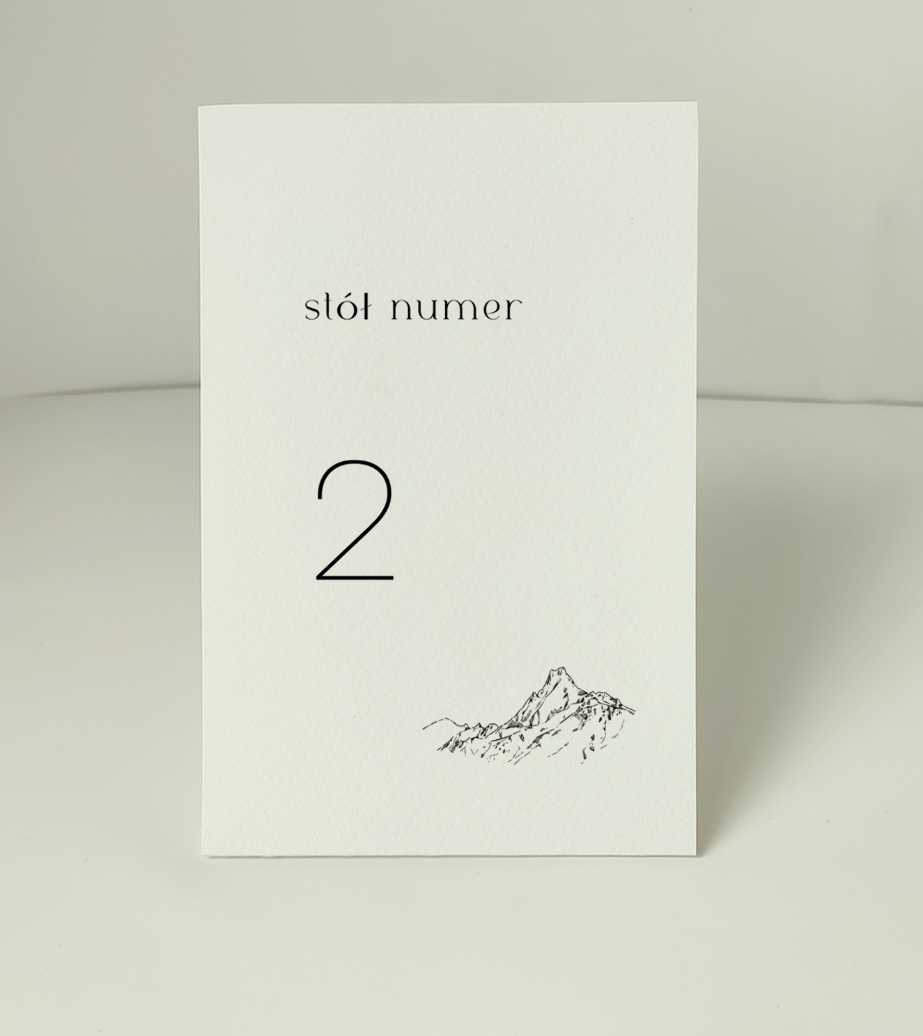 Numeracja stołów - Góry | Górskie | Minimalistyczne | Eleganckie