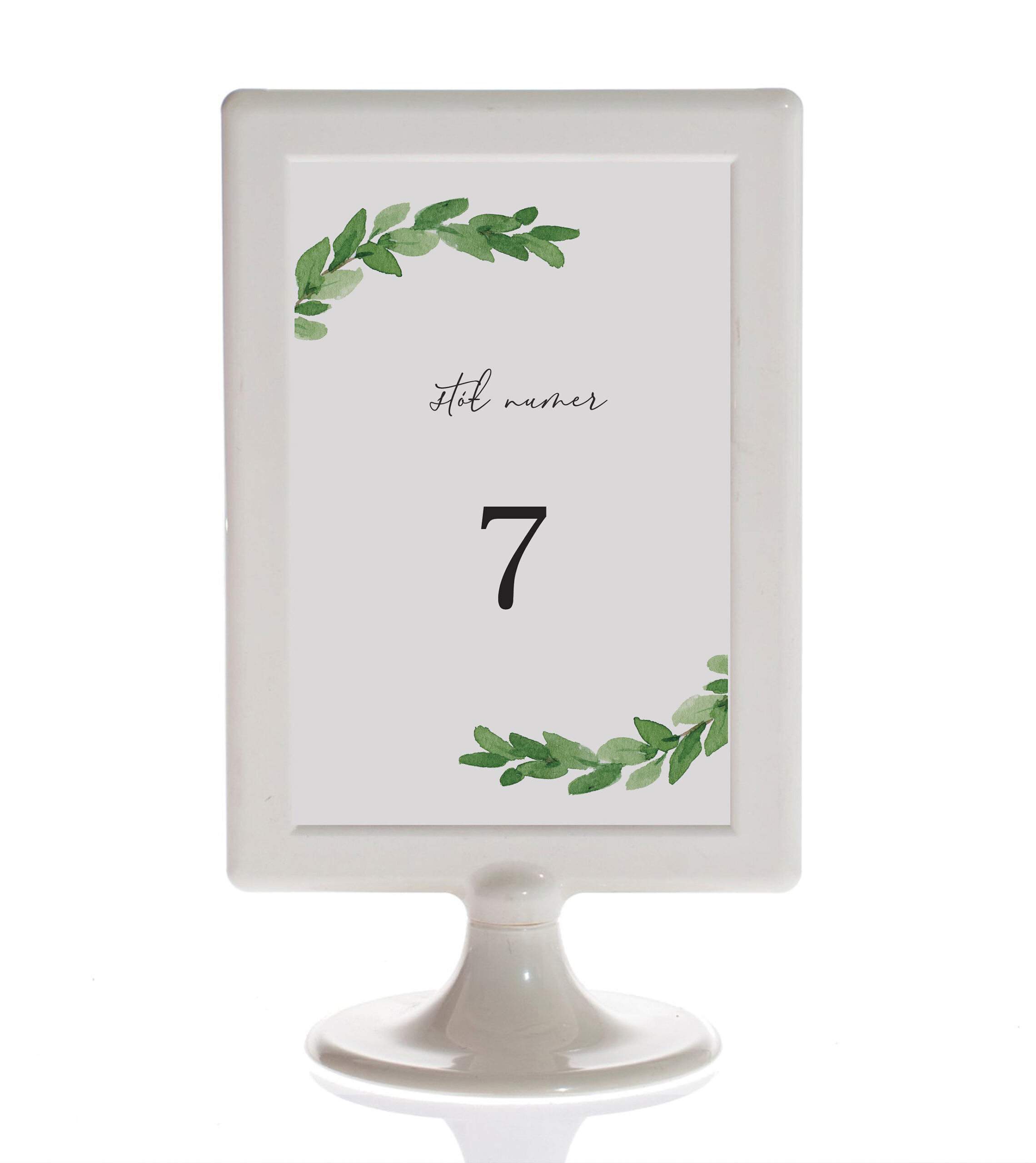 Numeracja stołów – Greenery No. 3 | Zielone | Listki